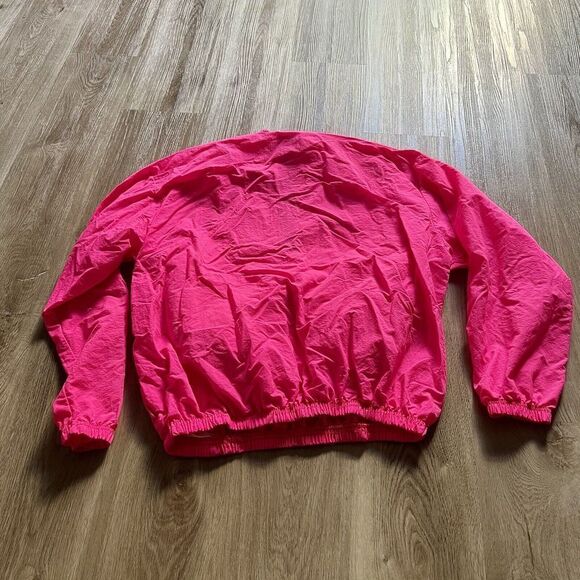 Surf Style Pink Jacket Windbreaker Light Retro Atomic Neon XL 52" girth OSFA XH - Picture 7 of 7